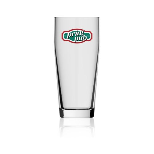Willibecher 38 cl glas met meerkleurig PrintPub-logo op het voorpaneel