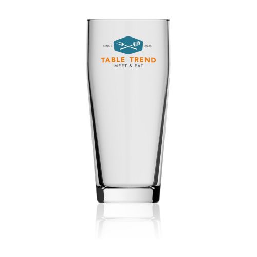 Willibecher 48 cl. glas met meerkleurig TableTrend-logo op het voorpaneel