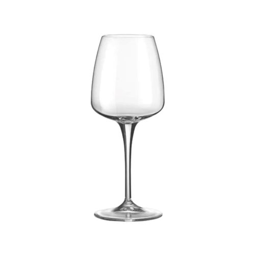 Glazen Aurum wijnglas 35 cl. recht van voren, met elegante kelk en slanke steel. Glazen Aurum wijnglas 35 cl. recht van voren, met elegante kelk en slanke steel.