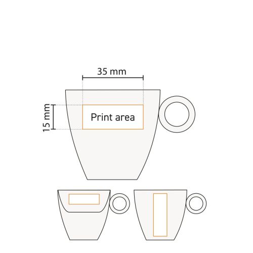 Gedetailleerde werktekening met drukgebied voor Bart Espresso 6,5 cl SET. Gedetailleerde werktekening met drukgebied voor Bart Espresso 6,5 cl SET.