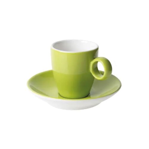 Frontaal beeld van zwart-wit Bart Espresso porseleinset 6,5 cl. met gladde afwerking. Frontaal beeld van zwart-wit Bart Espresso porseleinset 6,5 cl. met gladde afwerking.