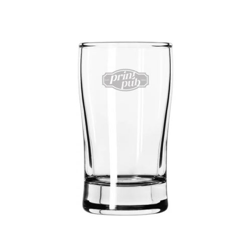 Vooraanzicht van Bier Proefglaasje Esquire 15 cl. met gegraveerd PrintPub-logo op het glas. Vooraanzicht van Bier Proefglaasje Esquire 15 cl. met gegraveerd PrintPub-logo op het glas.