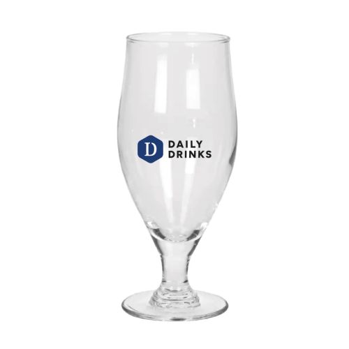 Tulpvormig bierglas Cervoise 38 cl. met meerkleurig DailyDrinks-logo op voorzijde.