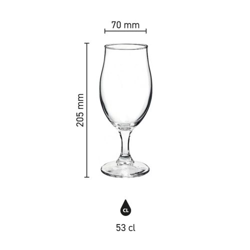 Infographic met productafmetingen van het Executive bierglas 53 cl. zoals hoogte en diameter. Infographic met productafmetingen van het Executive bierglas 53 cl. zoals hoogte en diameter.
