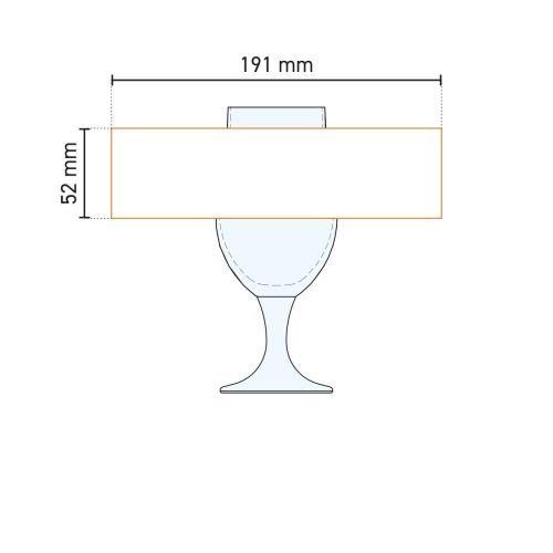 Werktekening van bierglas Munich 26 cl met aanduiding van het drukgebied, geschikt voor bedrukking en positionering. Werktekening van bierglas Munich 26 cl met aanduiding van het drukgebied, geschikt voor bedrukking en positionering.