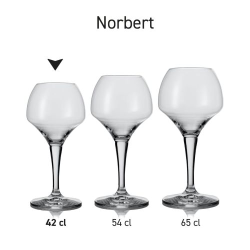 Overzicht van de Norbert bierglazen als serie, naast elkaar gepresenteerd in variaties. Overzicht van de Norbert bierglazen als serie, naast elkaar gepresenteerd in variaties.