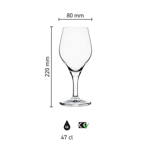 Infographic toont afmetingen van het bierglas Ronceva 40 cl op voet, met schaal. Infographic toont afmetingen van het bierglas Ronceva 40 cl op voet, met schaal.