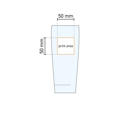Technische werktekening van het drukgebied op het bierglas Willy 40 cl. voor bedrukking. Technische werktekening van het drukgebied op het bierglas Willy 40 cl. voor bedrukking.