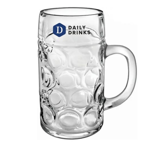 DailyDrinks-logo in meerdere kleuren op de voorzijde van het Don tapmaatglas 100 cl. DailyDrinks-logo in meerdere kleuren op de voorzijde van het Don tapmaatglas 100 cl.