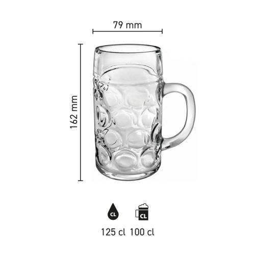 Technische infographic van de bierpul Don 100 cl. met details over formaat en inhoud. Technische infographic van de bierpul Don 100 cl. met details over formaat en inhoud.