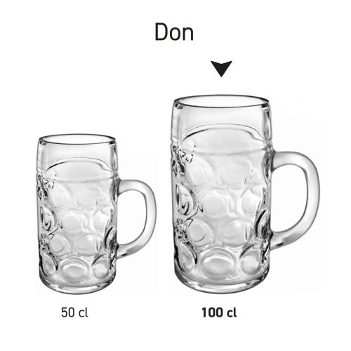 Seriebeeld van Don bierpullen in gelijke vorm met verschillende inhouden. Seriebeeld van Don bierpullen in gelijke vorm met verschillende inhouden.