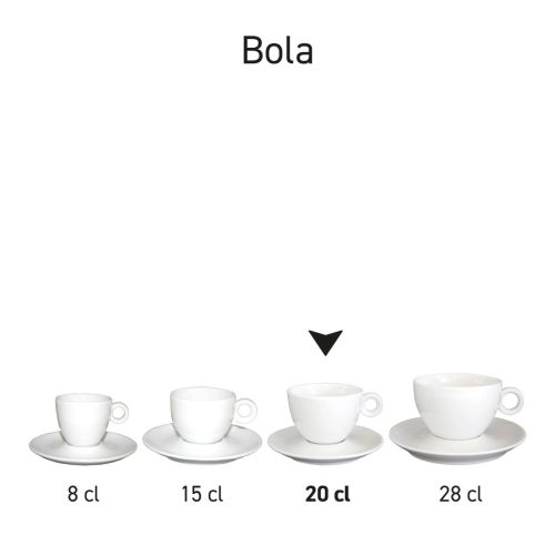 Bola Cappuccino wit 20 cl. SET bedrukken Bola Cappuccino wit 20 cl. SET bedrukken