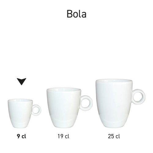 Bola Espresso Kop hoog wit 9 cl. bedrukken