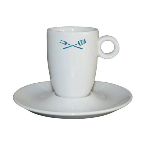 Eénkleurige logo-opdruk van TableTrend op de voorzijde van Bola koffiekop hoog wit 19 cl. Eénkleurige logo-opdruk van TableTrend op de voorzijde van Bola koffiekop hoog wit 19 cl.