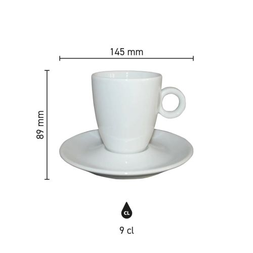 Infographic met productafmetingen van de Bola koffie hoog wit 19 cl., inclusief hoogte en inhoud. Infographic met productafmetingen van de Bola koffie hoog wit 19 cl., inclusief hoogte en inhoud.