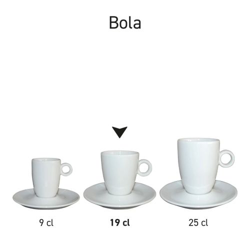 Serieoverzicht van Bola koffie hoog sets porselein, als onderdeel van de serie. Serieoverzicht van Bola koffie hoog sets porselein, als onderdeel van de serie.