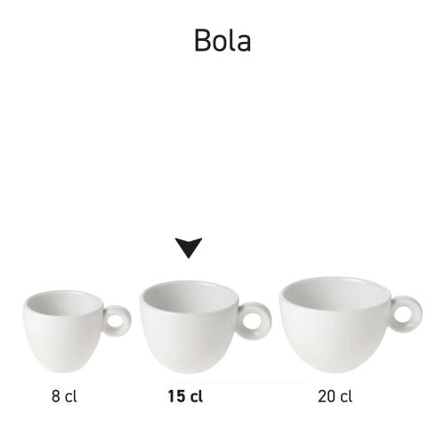 Bola Koffie Kop wit 15 cl. bedrukken