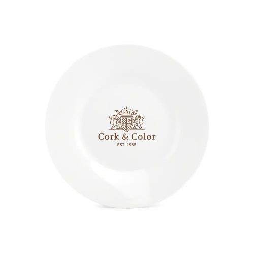 Bord Basic 15 cm porselein met CorkColor-logo in één kleur gecentreerd op het vooraanzicht. Bord Basic 15 cm porselein met CorkColor-logo in één kleur gecentreerd op het vooraanzicht.