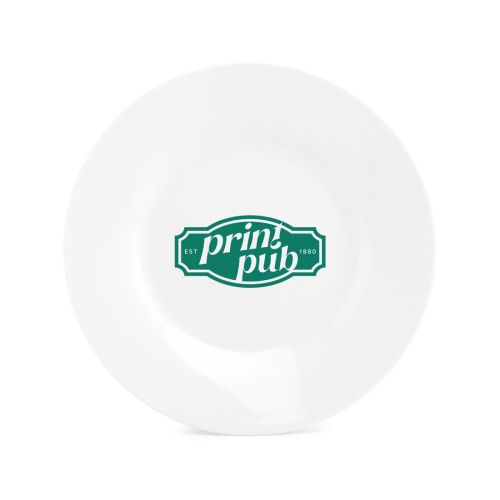 Basic bord 20 cm porselein met PrintPub-logo in één kleur, gecentreerd op het oppervlak. Basic bord 20 cm porselein met PrintPub-logo in één kleur, gecentreerd op het oppervlak.