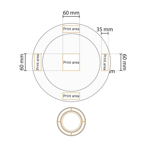 Technische infographic toont maatvoering en structuur van bord brede rand 28 cm porselein. Technische infographic toont maatvoering en structuur van bord brede rand 28 cm porselein.