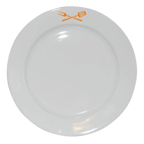 Bord brede rand wit 28 cm van porselein met enkelkleurig TableTrend-logo op de bovenrand. Bord brede rand wit 28 cm van porselein met enkelkleurig TableTrend-logo op de bovenrand.