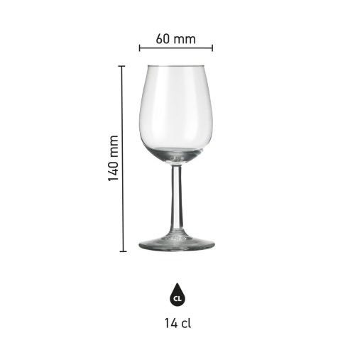 Infographic met glasafmetingen van Bouquet portglas 14 cl. Infographic met glasafmetingen van Bouquet portglas 14 cl.