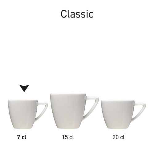 Classic Espresso Kop wit 7 cl. bedrukken