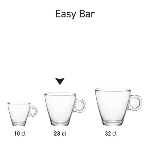 Serie van Easy Bar koppen glas naast elkaar gepresenteerd als productlijn. Serie van Easy Bar koppen glas naast elkaar gepresenteerd als productlijn.