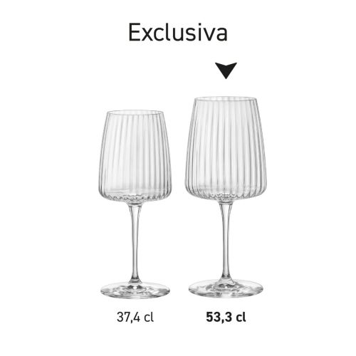 Serie Exclusiva Wijnglazen getoond als visueel overzicht in meerdere composities. Serie Exclusiva Wijnglazen getoond als visueel overzicht in meerdere composities.