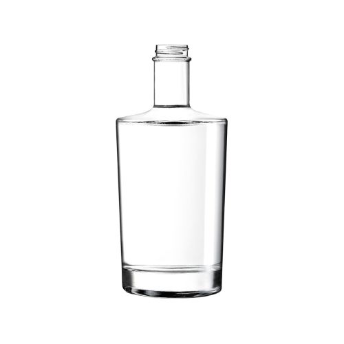 Glazen Fles Neos 0,5 liter in recht vooraanzicht, transparant en eenvoudig vormgegeven. Glazen Fles Neos 0,5 liter in recht vooraanzicht, transparant en eenvoudig vormgegeven.
