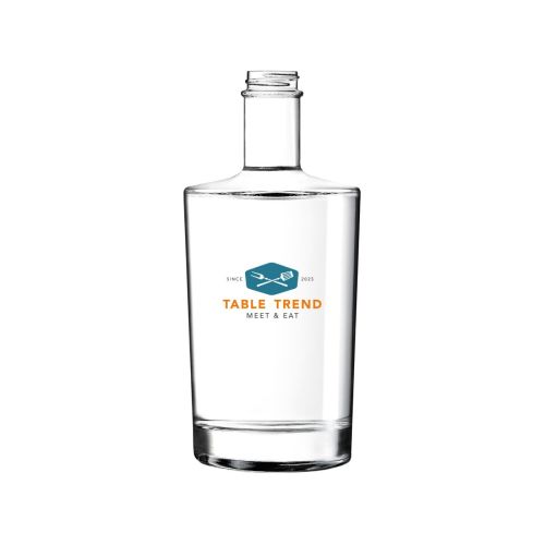 Fles Neos 0,5 liter met meerkleurige bedrukking van TableTrend-logo op de voorkant. Fles Neos 0,5 liter met meerkleurige bedrukking van TableTrend-logo op de voorkant.