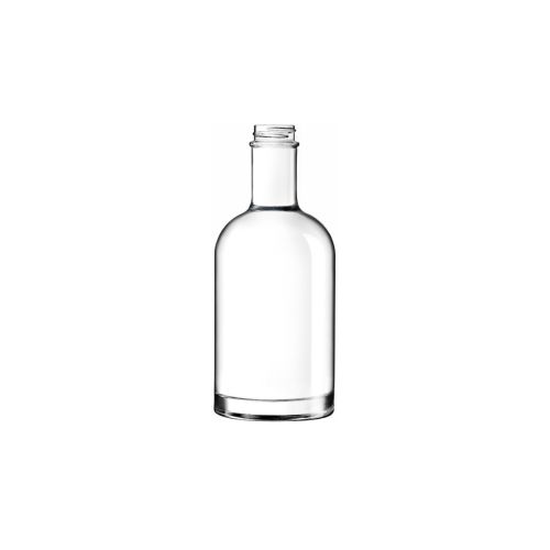 Heldere glazen fles Oslo 0,2 liter zonder dop van voren gefotografeerd, zonder bedrukking. Heldere glazen fles Oslo 0,2 liter zonder dop van voren gefotografeerd, zonder bedrukking.