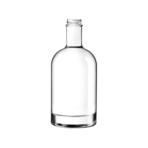 Fles Oslo 0,5 liter van helder glas zonder dop in recht vooraanzicht zonder opdruk. Fles Oslo 0,5 liter van helder glas zonder dop in recht vooraanzicht zonder opdruk.