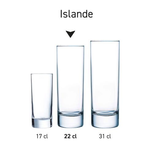 Reeks Islande longdrinkglazen gepresenteerd als Islande-serie. Reeks Islande longdrinkglazen gepresenteerd als Islande-serie.