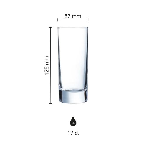 Infographic met maatvoering van Islande longdrinkglas 17 cl, inclusief hoogte en diameter. Infographic met maatvoering van Islande longdrinkglas 17 cl, inclusief hoogte en diameter.