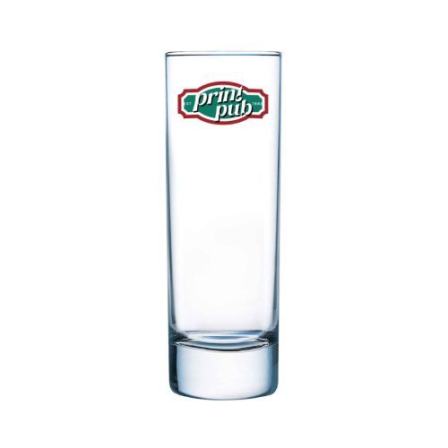 Longdrinkglas Islande 31 cl. met meerkleurig PrintPub-logo op het vooraanzicht gedrukt. Longdrinkglas Islande 31 cl. met meerkleurig PrintPub-logo op het vooraanzicht gedrukt.