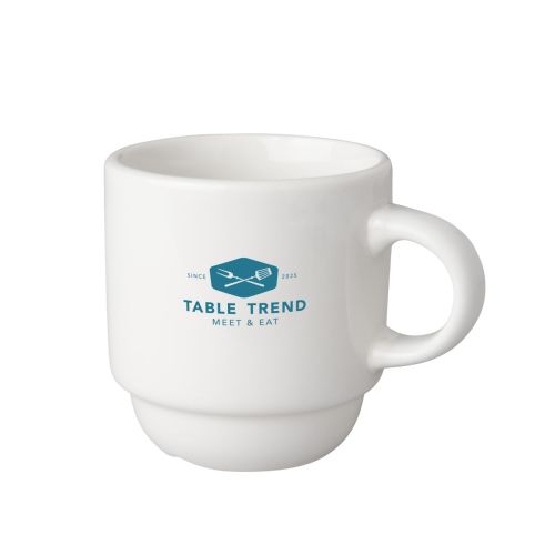 Porseleinen koffiekop Budgetline Smal 14 cl bedrukt met enkelkleurig TableTrend-logo op voorzijde. Porseleinen koffiekop Budgetline Smal 14 cl bedrukt met enkelkleurig TableTrend-logo op voorzijde.