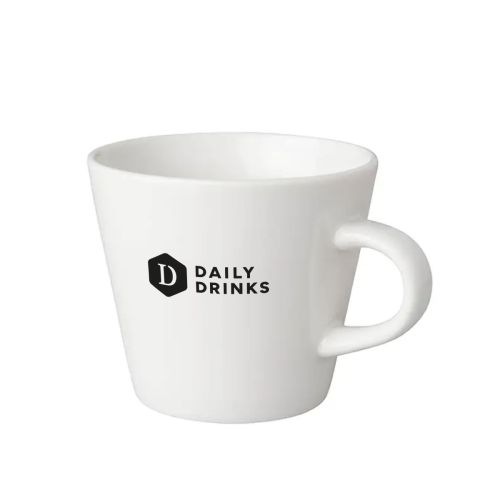 Koffiekop wit Neo Budgetline 19 cl. van porselein met opdruk in één logo-kleur van DailyDrinks op voorzijde. Koffiekop wit Neo Budgetline 19 cl. van porselein met opdruk in één logo-kleur van DailyDrinks op voorzijde.