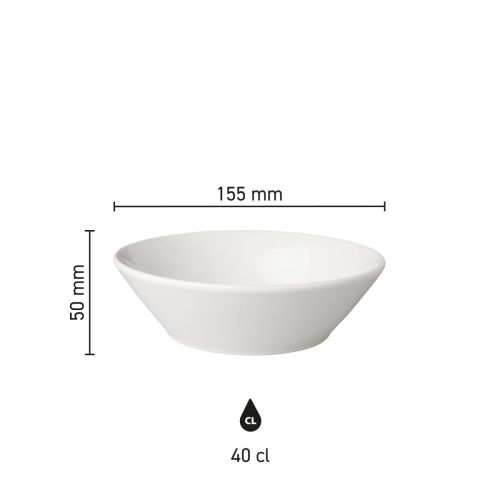 Infographic met afmetingen van porseleinen kom Mammoet Neo Budgetline 15,5 cm inclusief diameter en hoogte. Infographic met afmetingen van porseleinen kom Mammoet Neo Budgetline 15,5 cm inclusief diameter en hoogte.