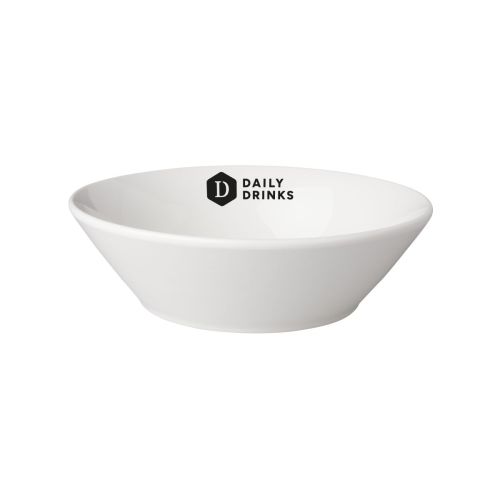 Porseleinen kom Neo Budgetline 18 cm met DailyDrinks-logo in één kleur op de voorzijde. Porseleinen kom Neo Budgetline 18 cm met DailyDrinks-logo in één kleur op de voorzijde.