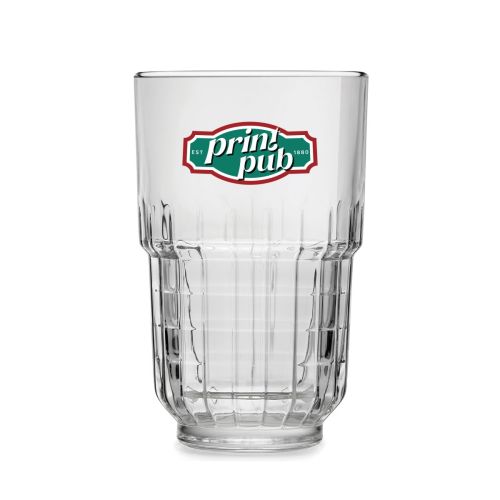 Meerkleurige PrintPub-logo op het vooraanzicht van Onis longdrinkglas 34,5 cl. Meerkleurige PrintPub-logo op het vooraanzicht van Onis longdrinkglas 34,5 cl.