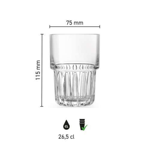 Infographic toont hoogte, diameter en wanddikte van longdrinkglas Onis Everest 26,5 cl. Infographic toont hoogte, diameter en wanddikte van longdrinkglas Onis Everest 26,5 cl.