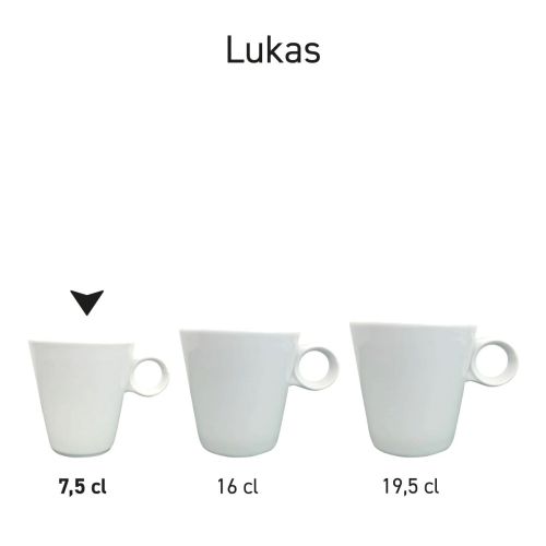 Lukas Espresso Kop wit 7,5 cl bedrukken