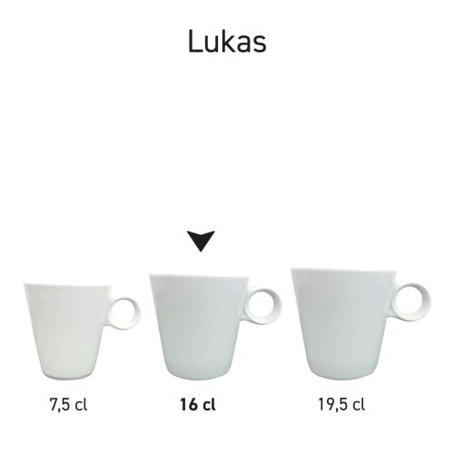 Lukas Koffie Kop wit 16 cl.