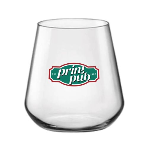 Mencia whiskyglas 35 cl. met meerkleurige PrintPub-logo-opdruk op de voorzijde van het glas. Mencia whiskyglas 35 cl. met meerkleurige PrintPub-logo-opdruk op de voorzijde van het glas.