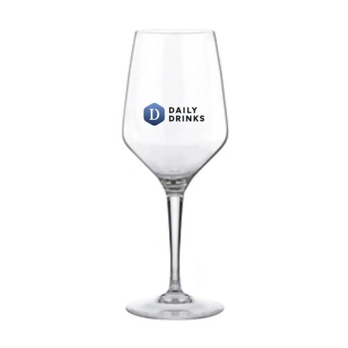Voorzijde van het Mencia wijnglas 44 cl. bedrukt met full-colour DailyDrinks-logo. Voorzijde van het Mencia wijnglas 44 cl. bedrukt met full-colour DailyDrinks-logo.