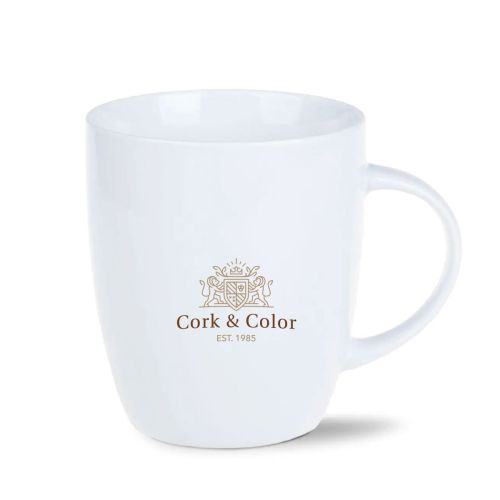 Mini Specta mok van 28 cl met meerkleurig CorkColor-logo op het gladde porseleinoppervlak. Mini Specta mok van 28 cl met meerkleurig CorkColor-logo op het gladde porseleinoppervlak.