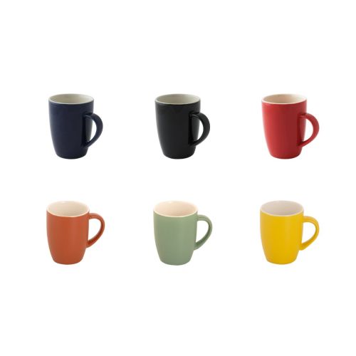 Overzicht van Robusta mok 18 cl porselein in verschillende kleurvarianten.