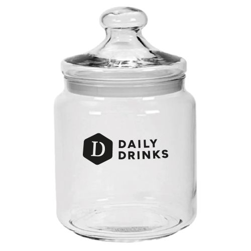 Big Club snoeppot 2,0 liter van glas met DailyDrinks-logo in één kleur op de voorkant. Big Club snoeppot 2,0 liter van glas met DailyDrinks-logo in één kleur op de voorkant.