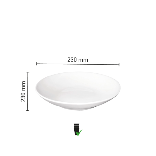 Soepbord Hotel wit 23 cm bedrukken